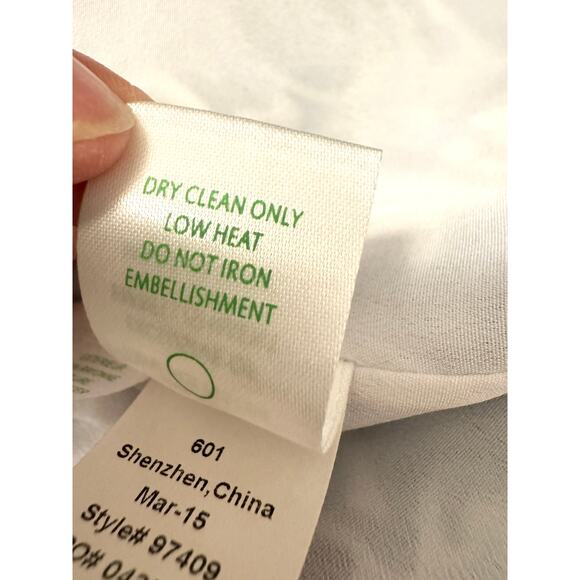 Lilly Pulitzer Blue and White Beaded Embellished Dress Sz Small - Picture 11 of 14